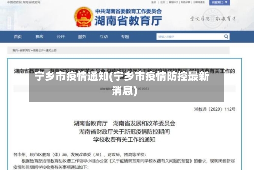 宁乡市疫情通知(宁乡市疫情防控最新消息)-第1张图片