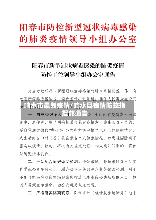 响水市最新疫情/响水县疫情防控指挥部通告-第1张图片