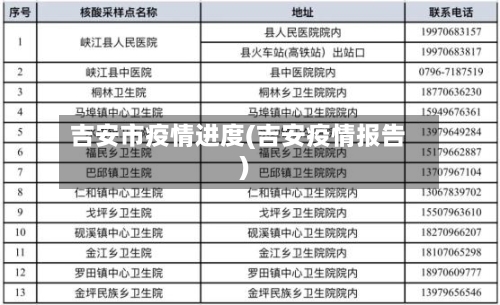 吉安市疫情进度(吉安疫情报告)-第1张图片